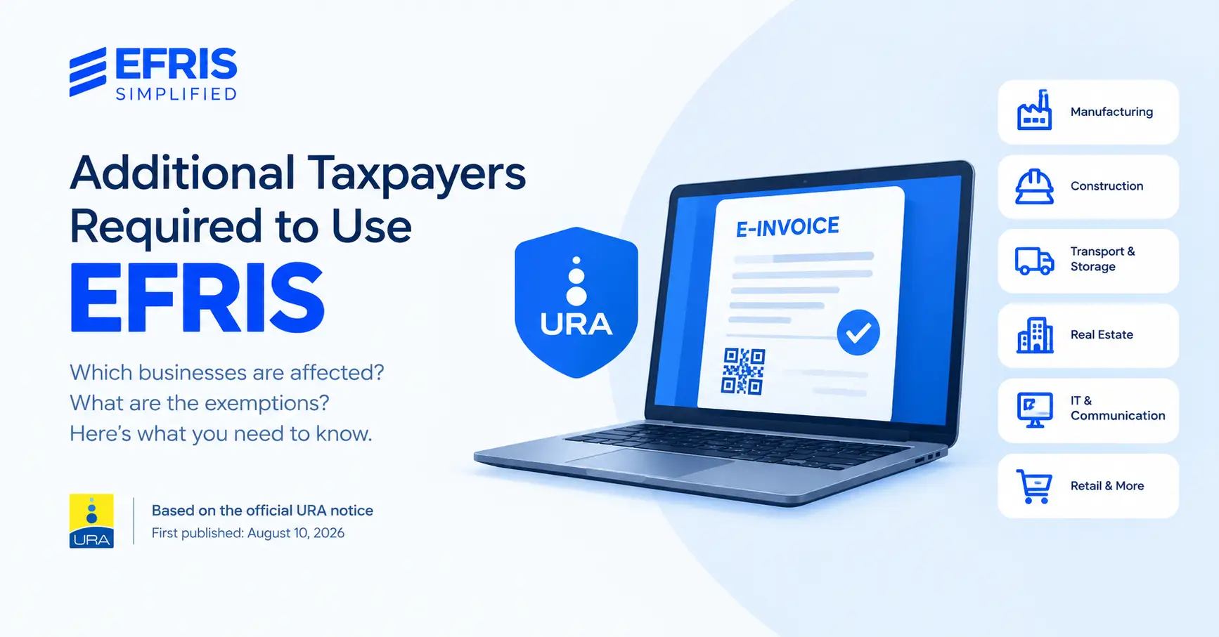 Additional Taxpayers Required to Use EFRIS in Uganda
